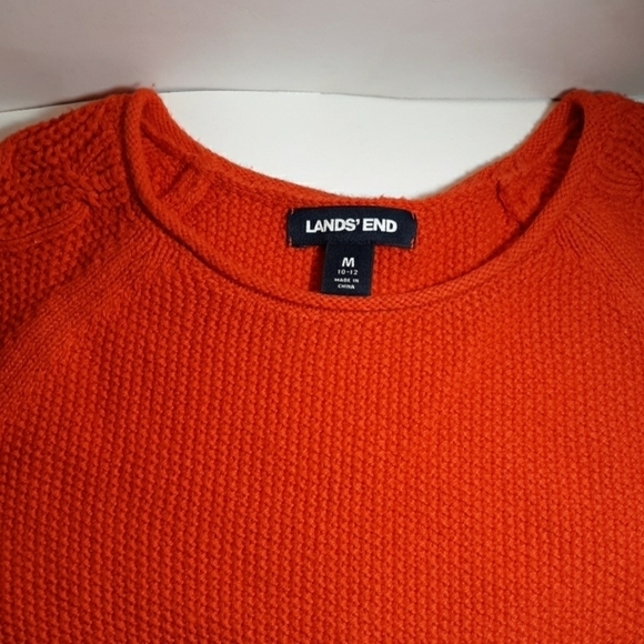 Lands End red thick sweater medium - Picture 2 of 2